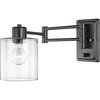 Progress Lighting Milner Collection Black Swing Arm Wall Light P710086-031